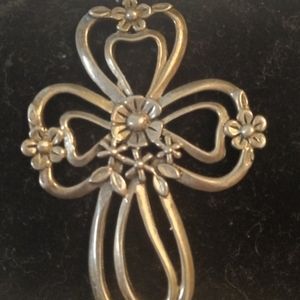 925 large flowery cross